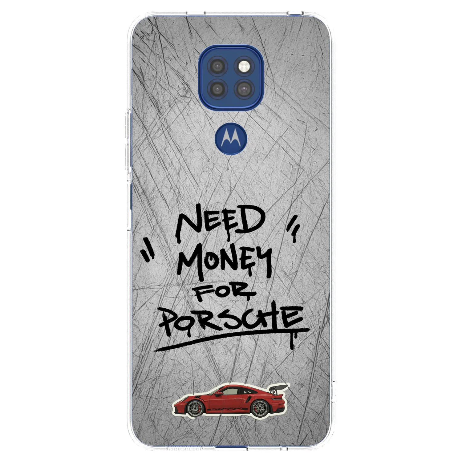 Picasee silikonový průhledný obal pro Motorola Moto G9 Play - Grey Drift