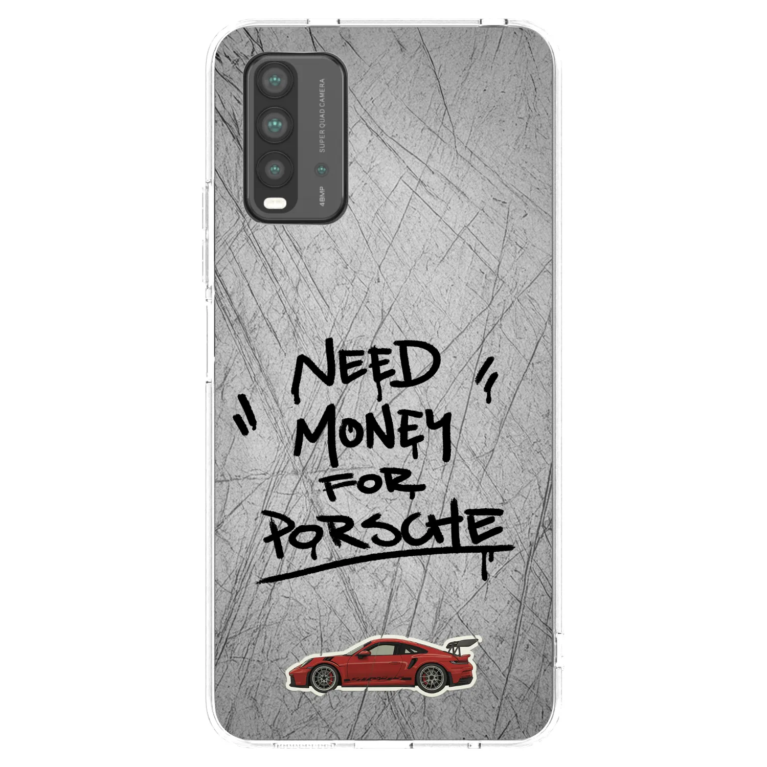 Picasee silikonový průhledný obal pro Xiaomi Redmi 9T - Grey Drift