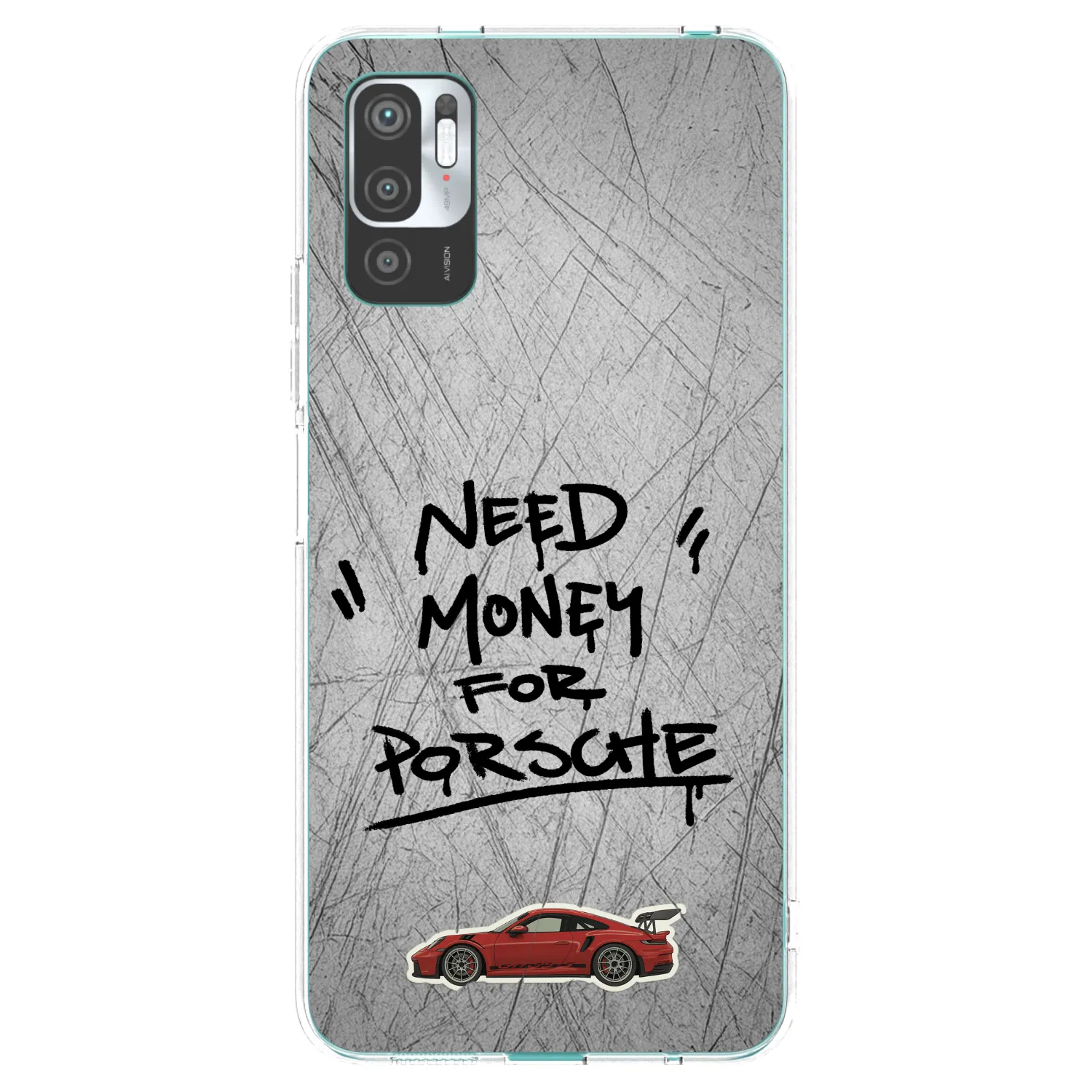Picasee silikonový průhledný obal pro Xiaomi Redmi Note 10 5G - Grey Drift