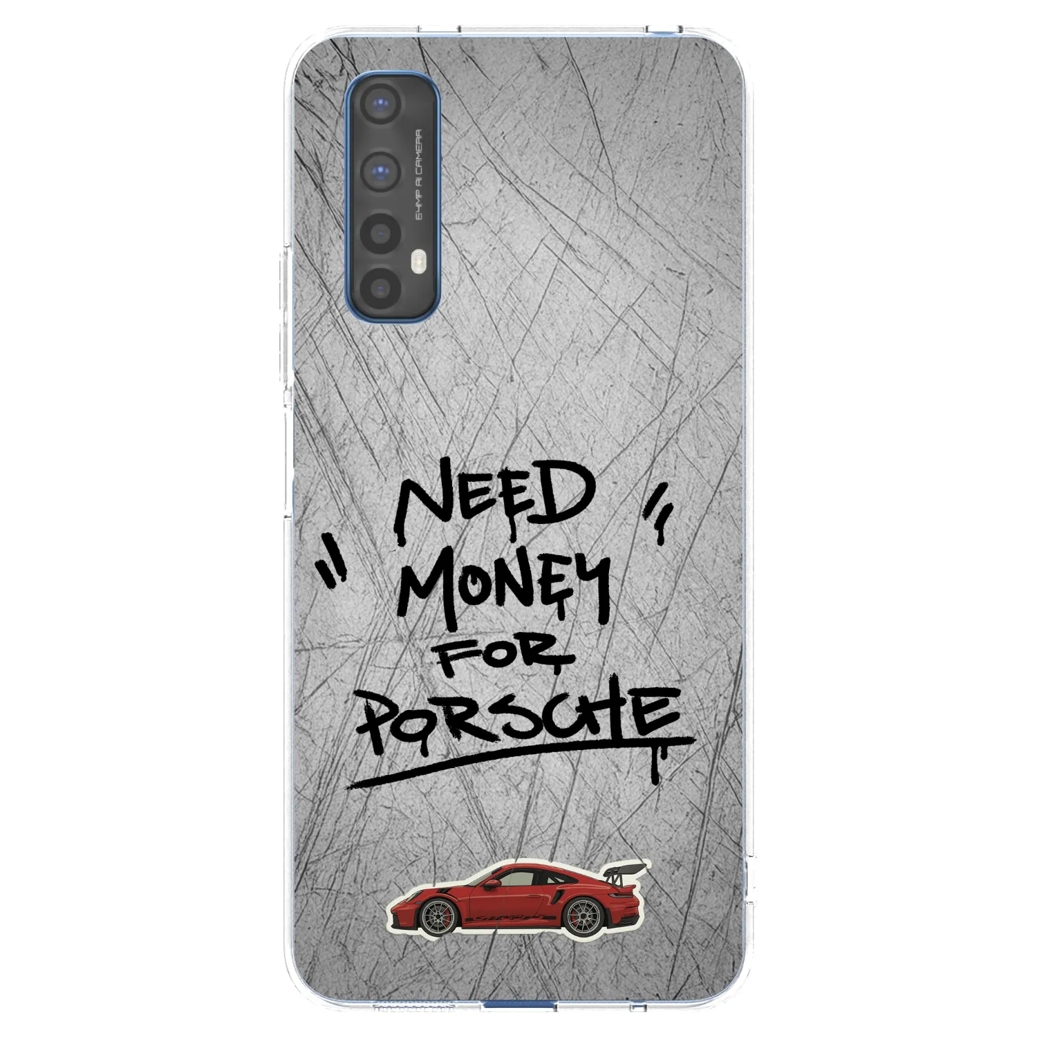 Picasee silikonový průhledný obal pro Realme 7 - Grey Drift