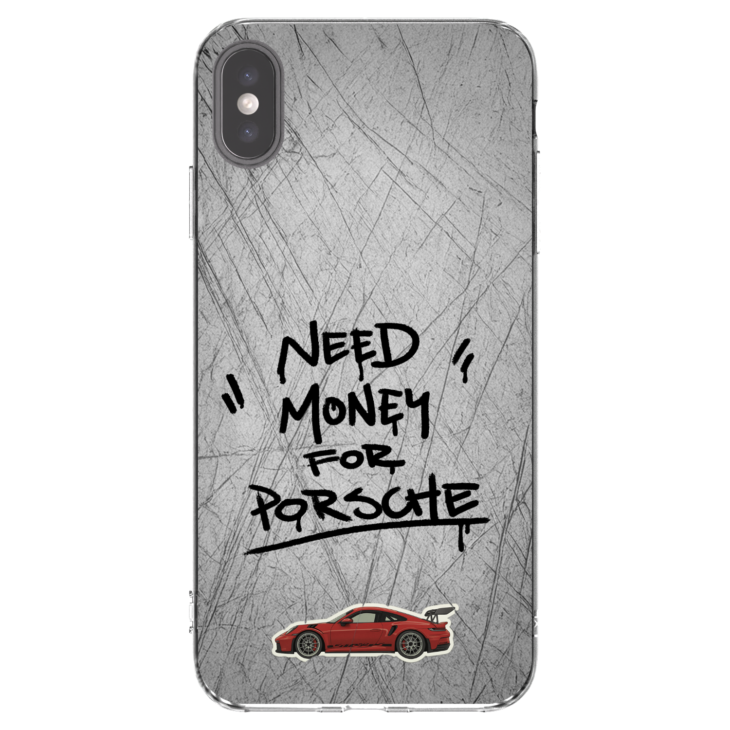 Picasee silikonový průhledný obal pro Apple iPhone XS Max - Grey Drift