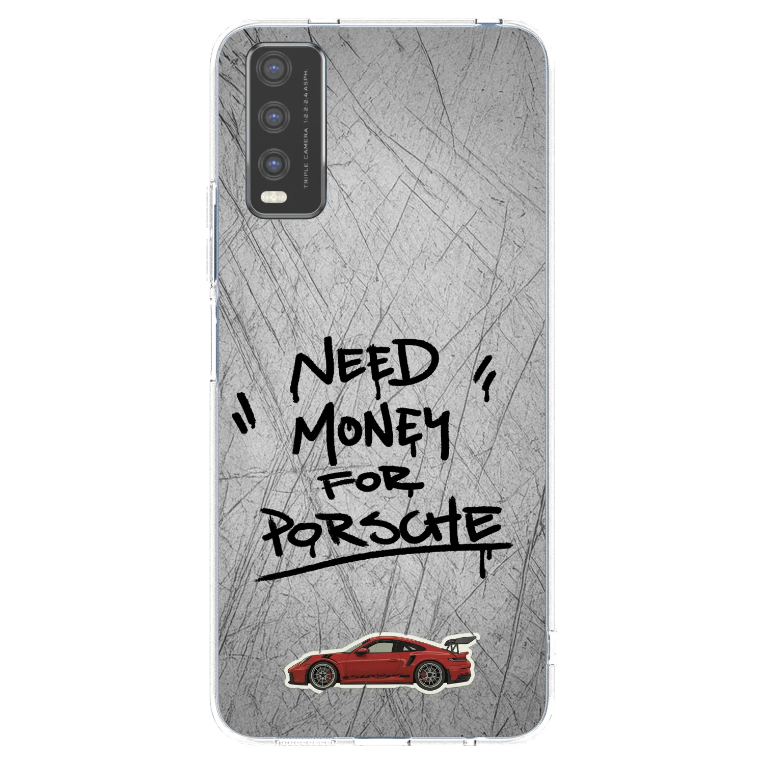 Picasee silikonový průhledný obal pro Vivo Y20s - Grey Drift