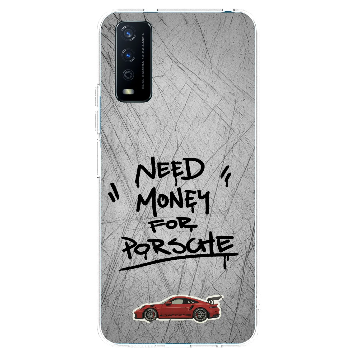 Picasee silikonový průhledný obal pro Vivo Y11s - Grey Drift