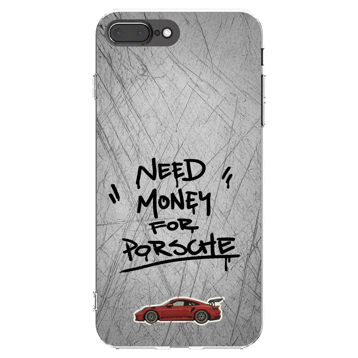 Picasee silikonový průhledný obal pro Apple iPhone 7 Plus - Grey Drift