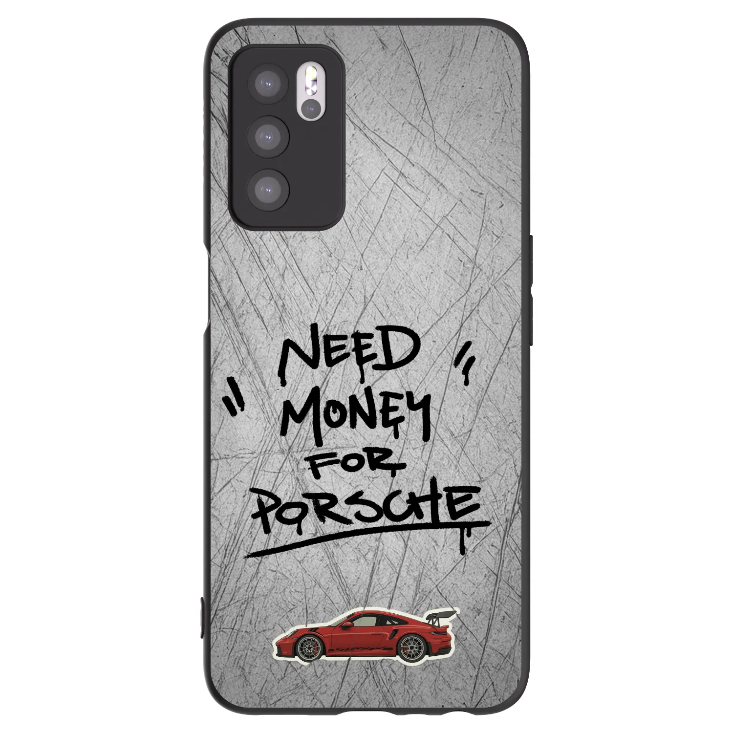 Picasee silikonový černý obal pro OPPO A16s - Grey Drift