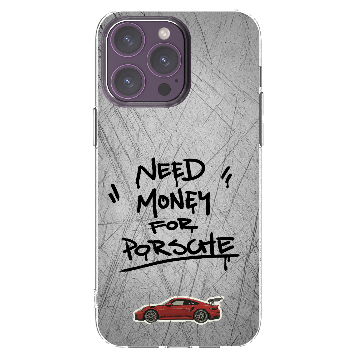 Picasee silikonový průhledný obal pro Apple iPhone 14 Pro Max - Grey Drift