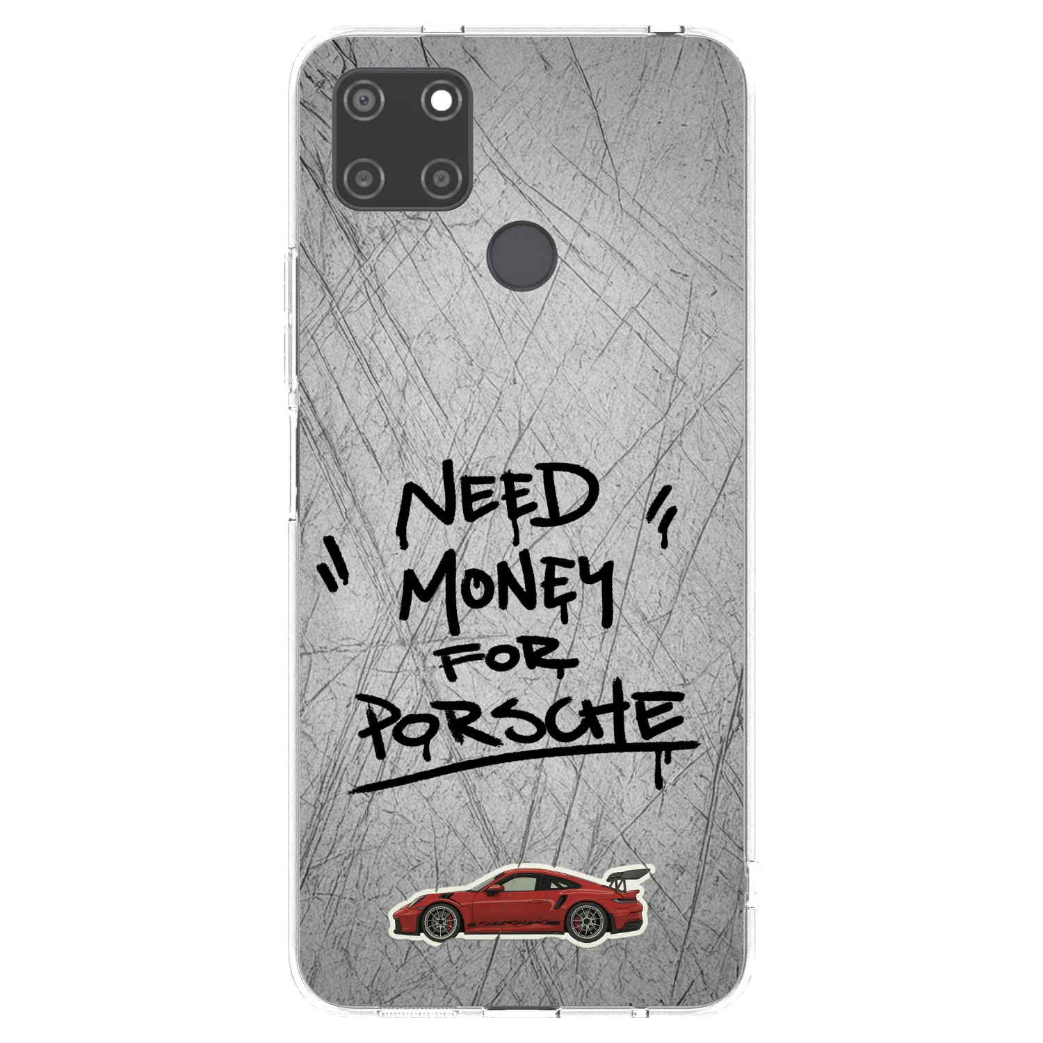 Picasee silikonový průhledný obal pro Realme C21Y - Grey Drift