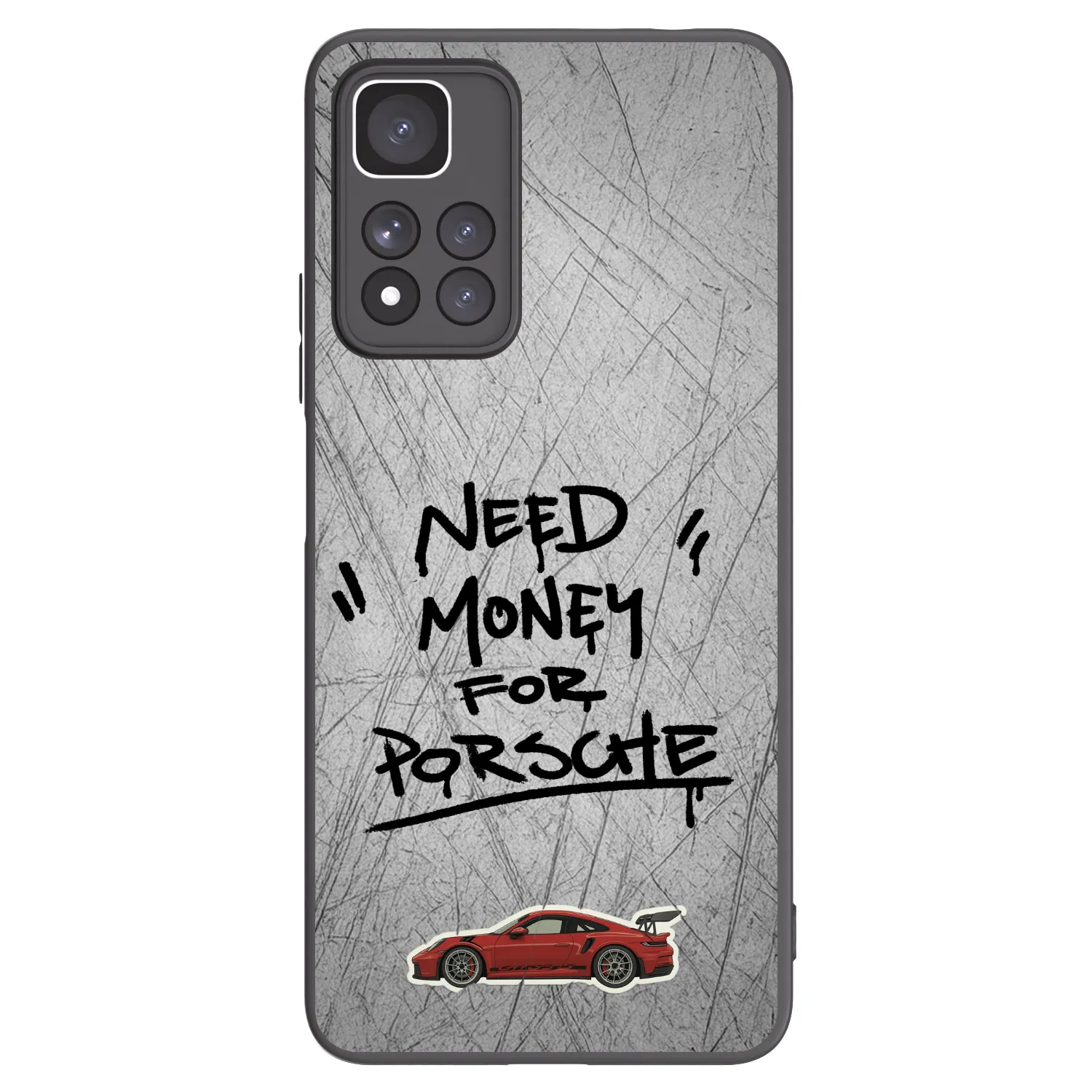 Picasee silikonový černý obal pro Xiaomi Redmi Note 11 Pro+ 5G - Grey Drift