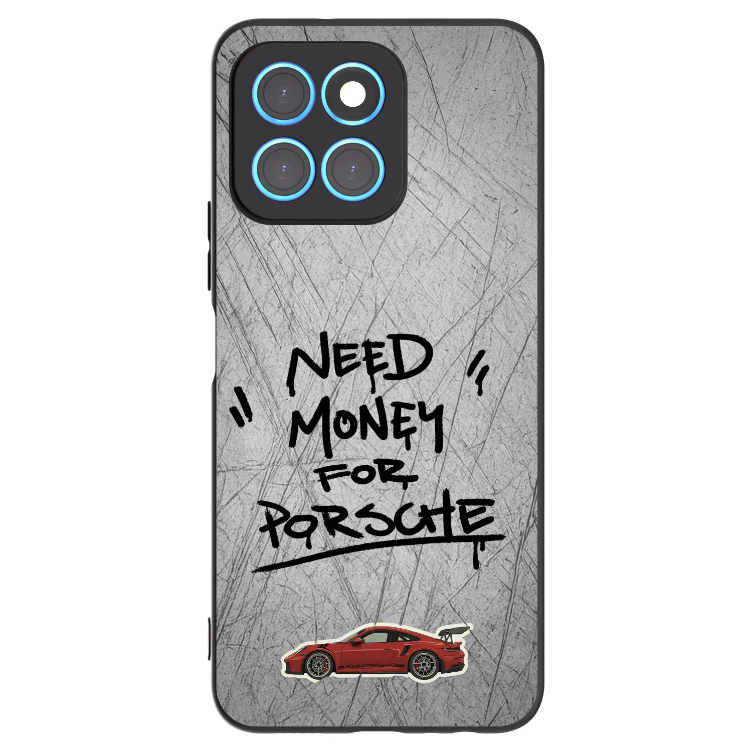 Picasee silikonový černý obal pro Honor X8 5G - Grey Drift