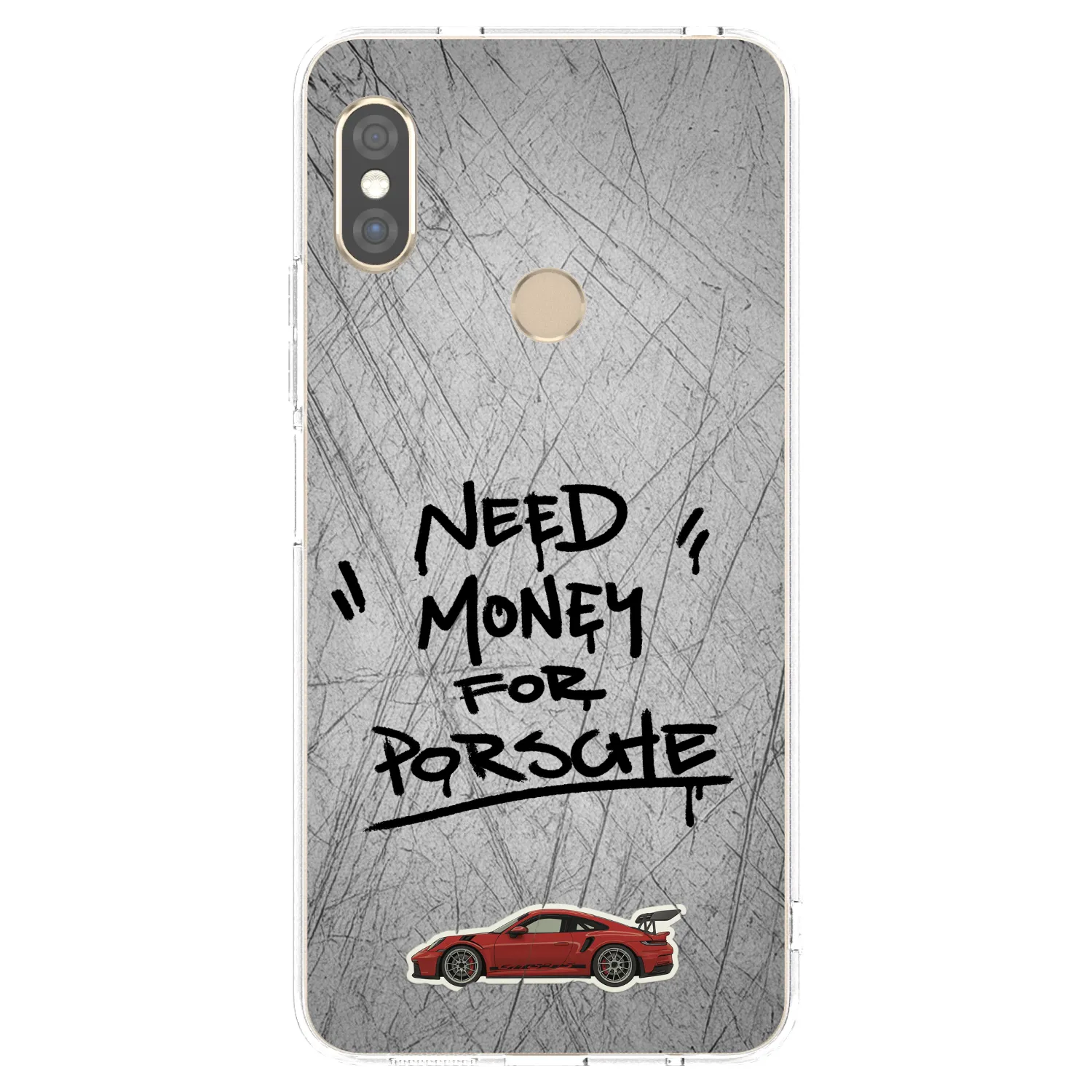 Picasee silikonový průhledný obal pro Xiaomi Redmi Note 5 Global - Grey Drift