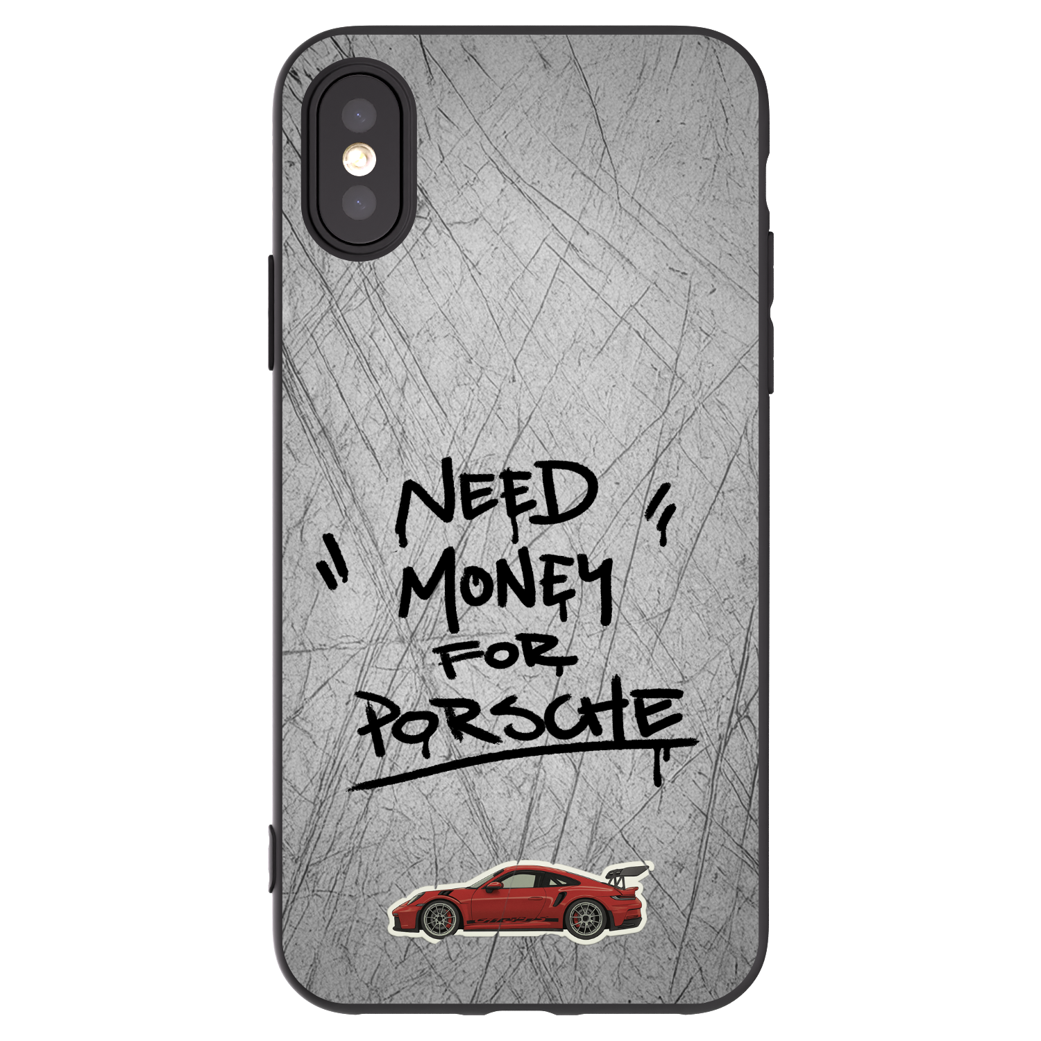 Picasee silikonový černý obal pro Apple iPhone X/XS - Grey Drift