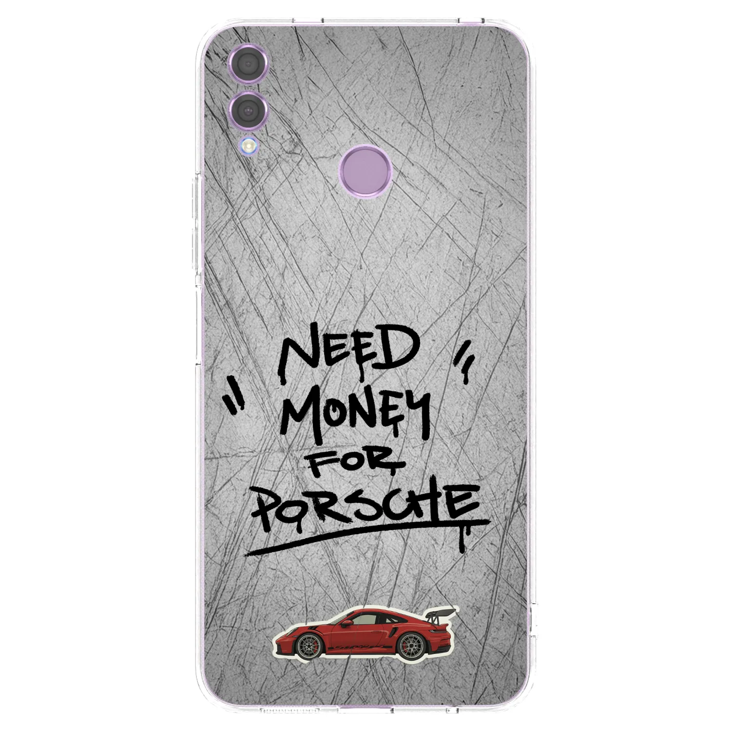 Picasee silikonový průhledný obal pro Honor 8X - Grey Drift