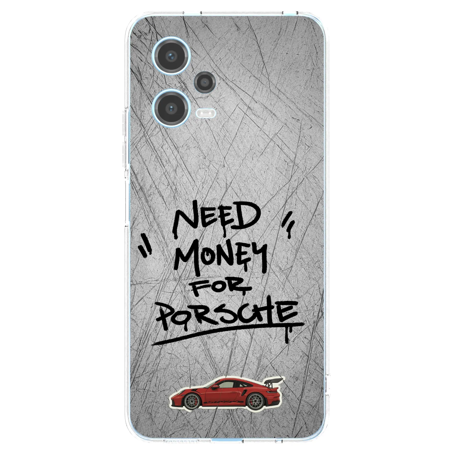 Picasee silikonový průhledný obal pro Xiaomi Redmi Note 12 5G - Grey Drift