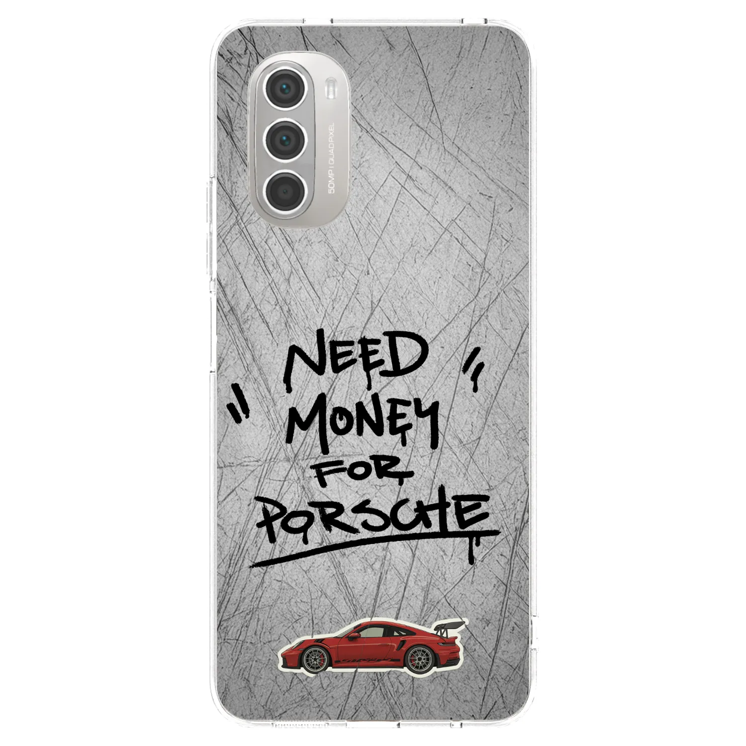 Picasee silikonový průhledný obal pro Motorola Moto G51 - Grey Drift