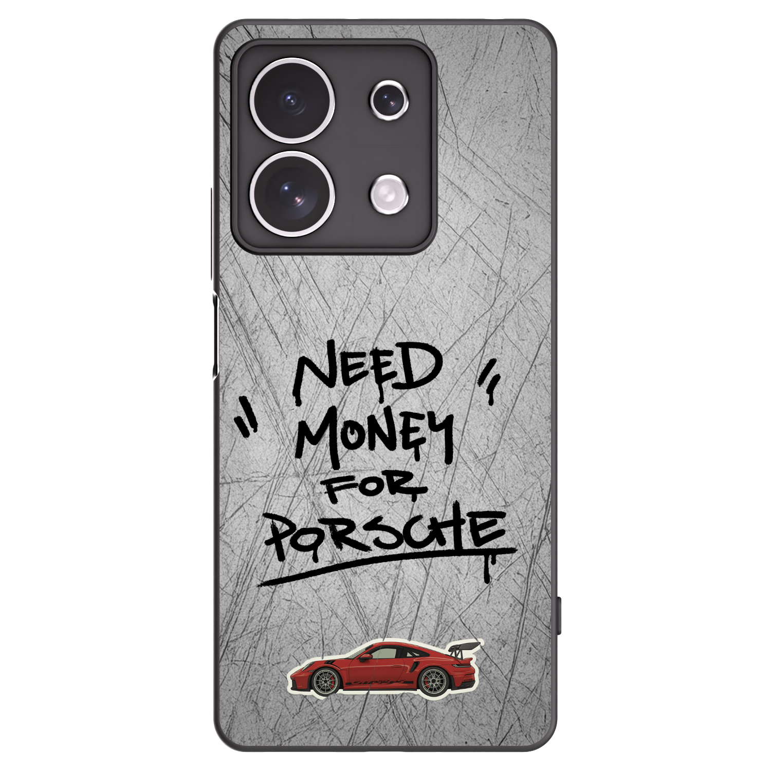 Picasee silikonový černý obal pro Xiaomi Redmi Note 13 4G - Grey Drift