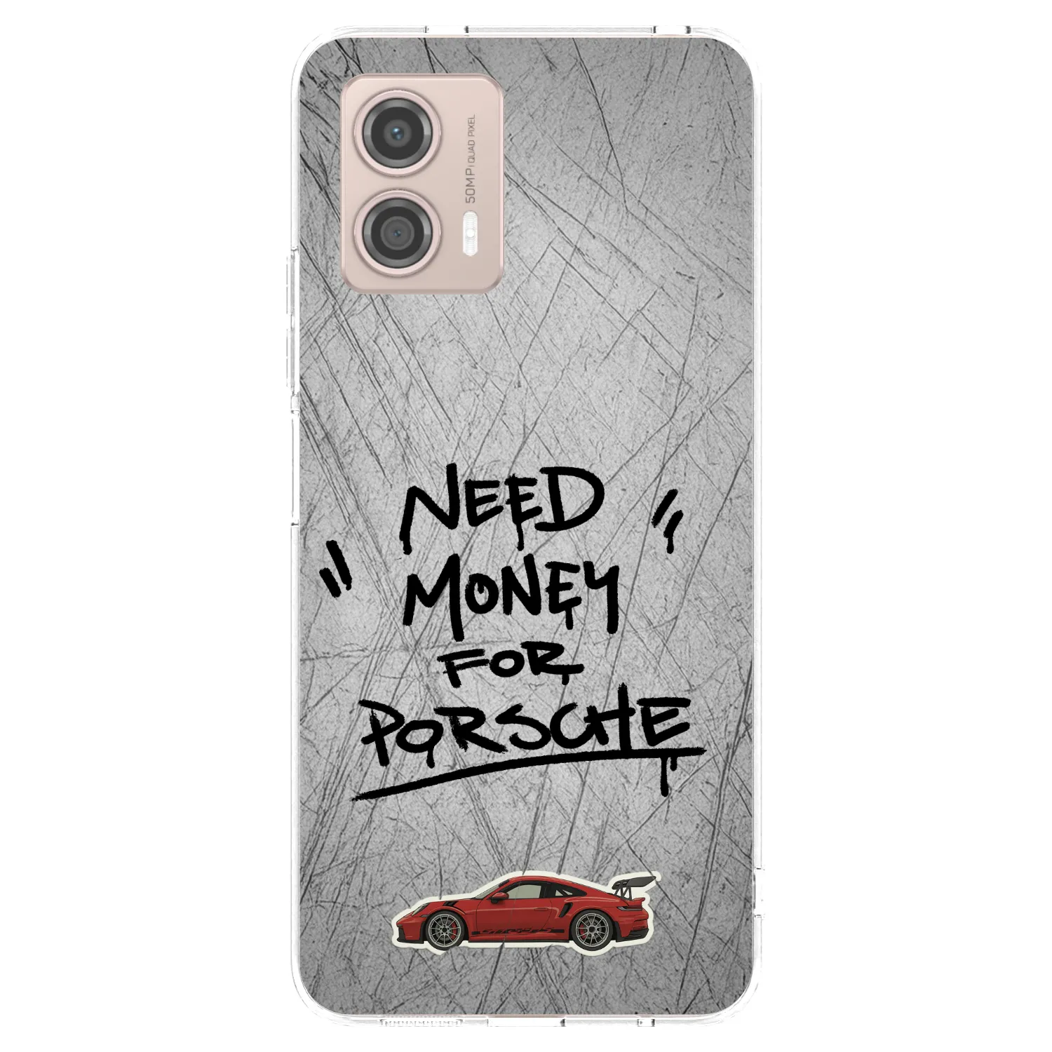 Picasee silikonový průhledný obal pro Motorola Moto G53 5G - Grey Drift