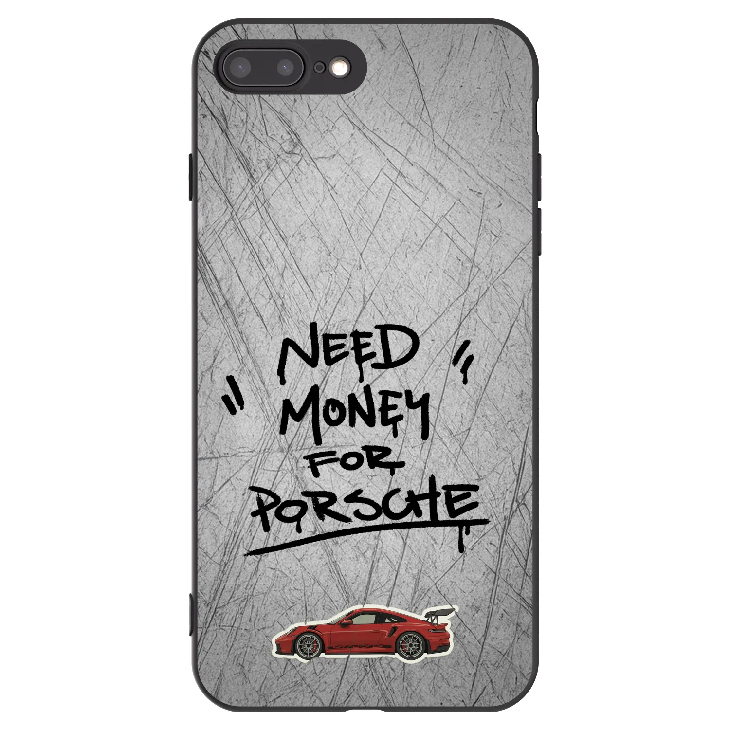 Picasee silikonový černý obal pro Apple iPhone 8 Plus - Grey Drift
