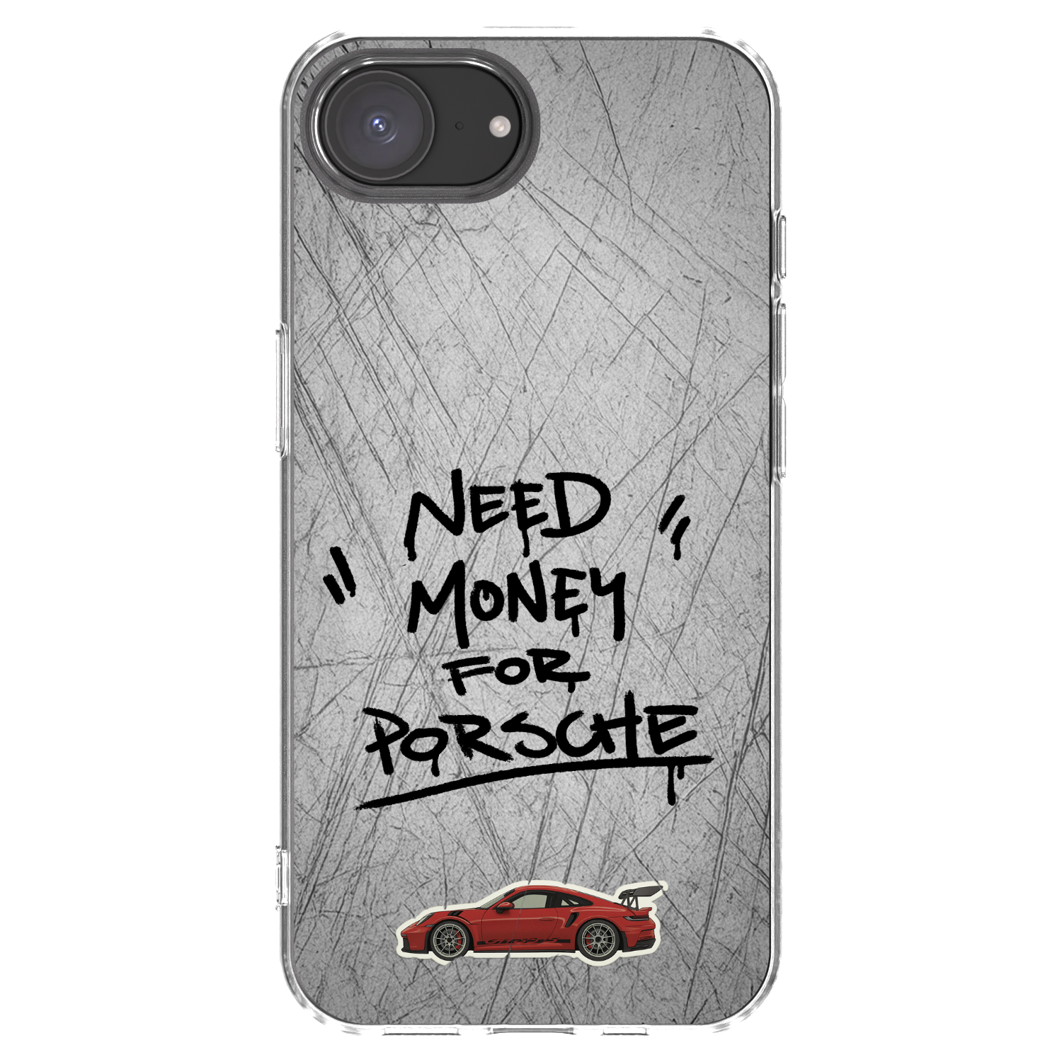 Picasee silikonový průhledný obal pro Apple iPhone 16e - Grey Drift