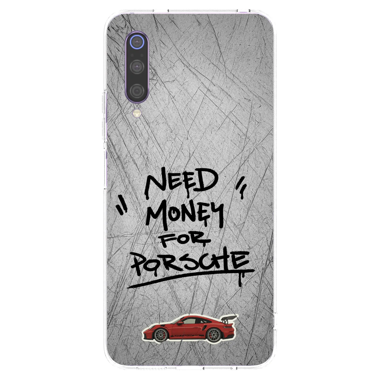 Picasee silikonový průhledný obal pro Xiaomi Mi 9 - Grey Drift