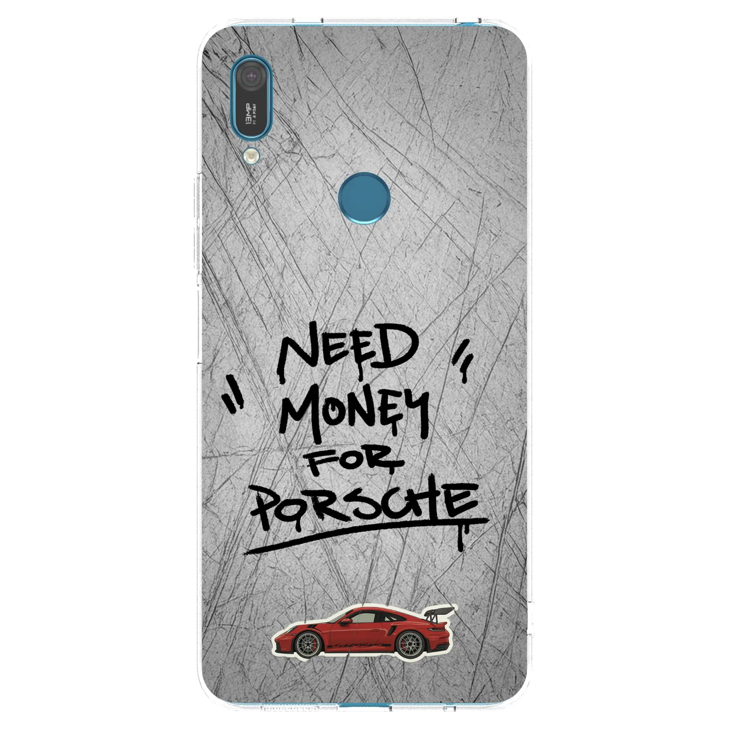 Picasee silikonový průhledný obal pro Huawei Y7 2019 - Grey Drift