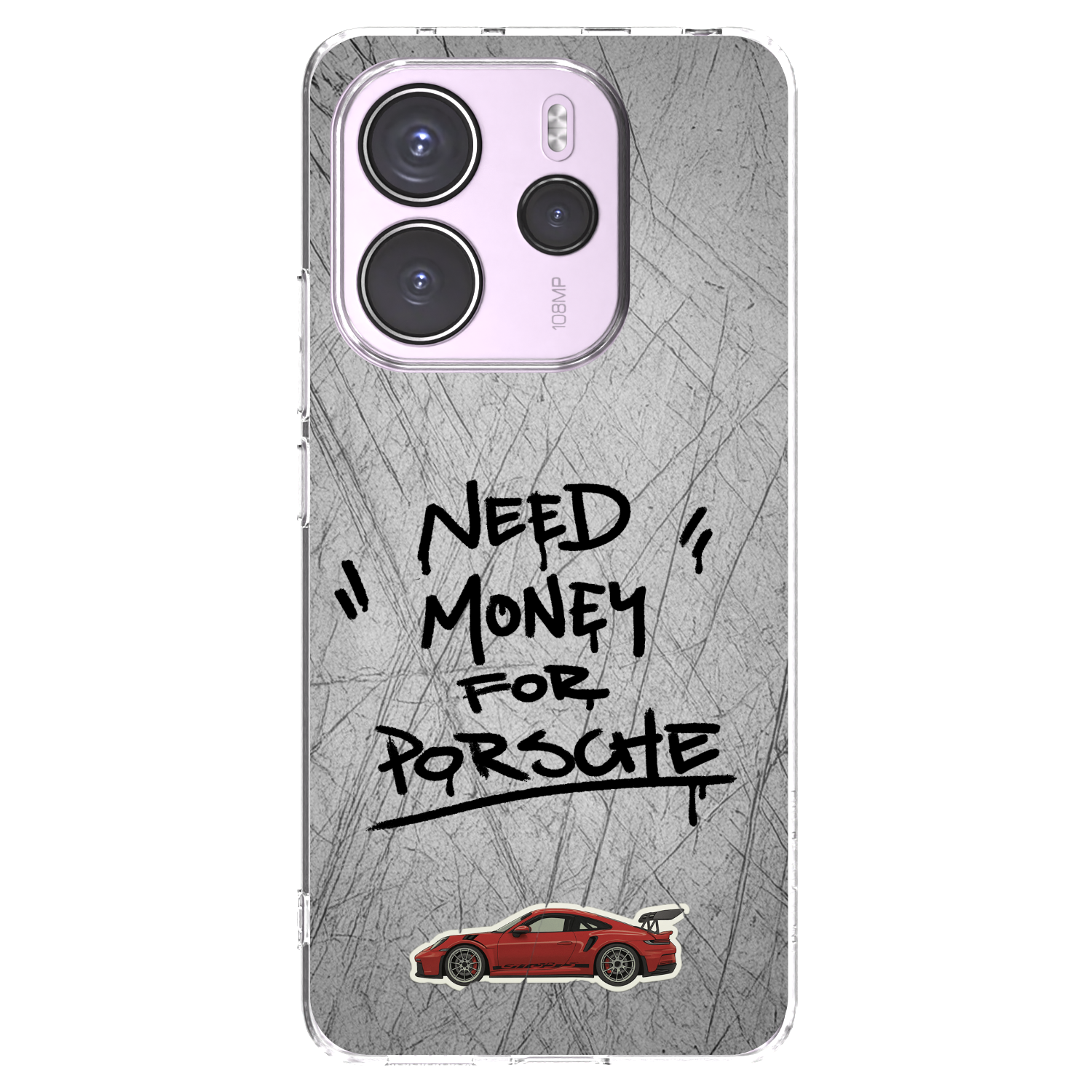 Picasee silikonový průhledný obal pro Xiaomi Redmi Note 14 4G - Grey Drift