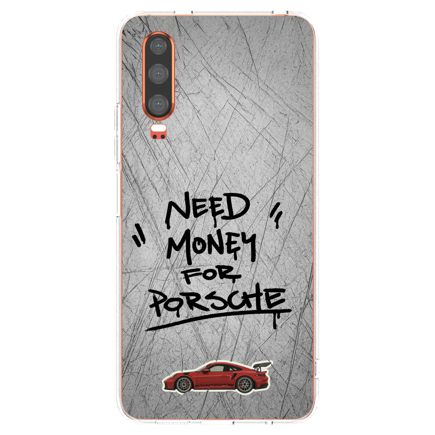 Picasee silikonový průhledný obal pro Huawei P30 - Grey Drift