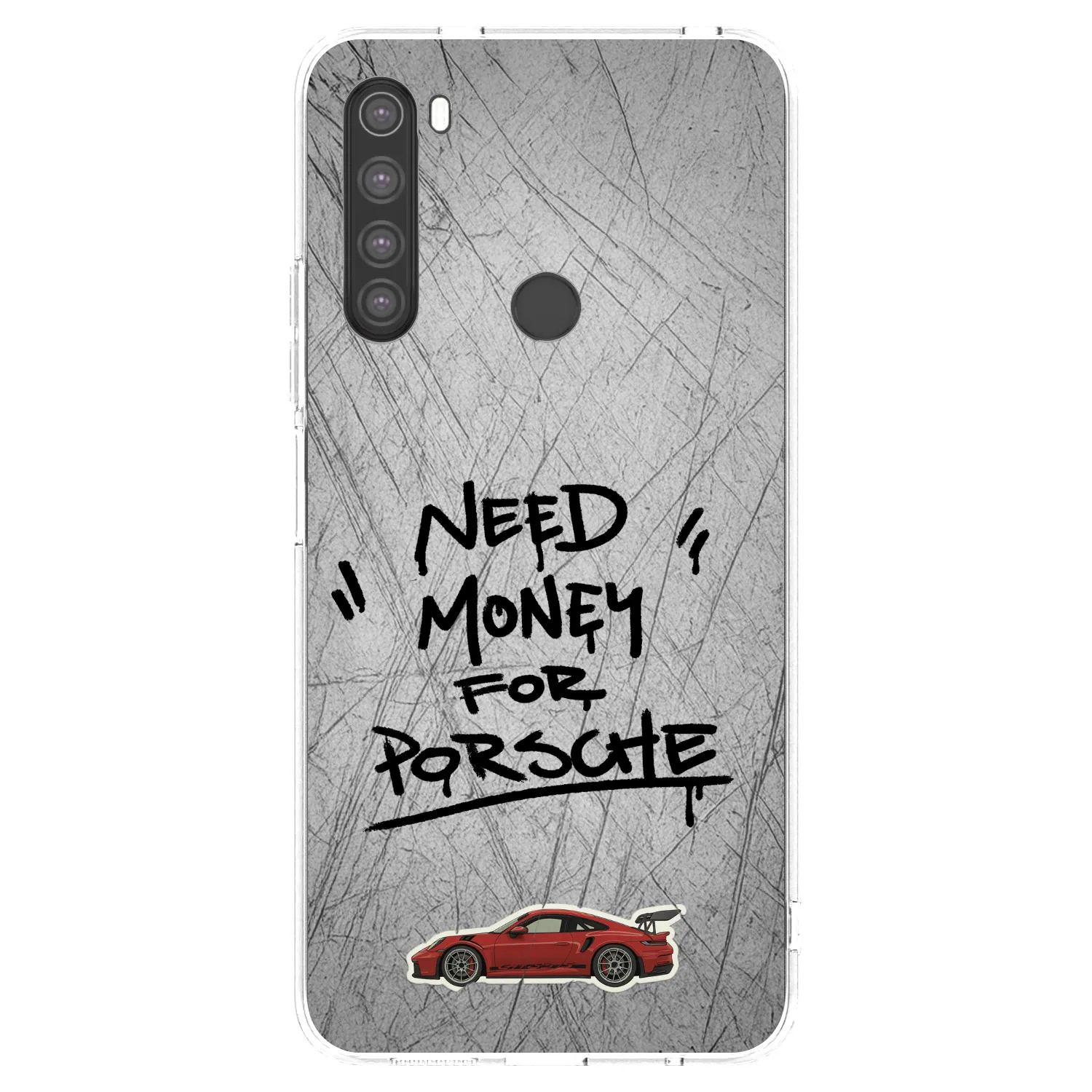 Picasee silikonový průhledný obal pro Xiaomi Redmi Note 8 - Grey Drift