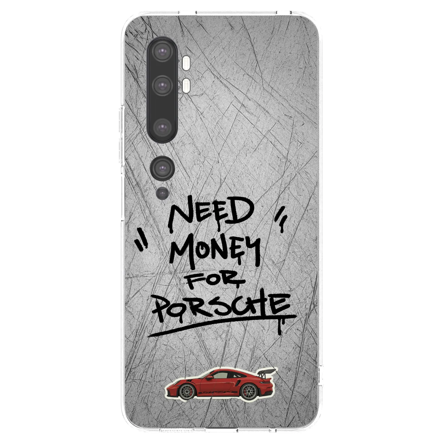 Picasee silikonový průhledný obal pro Xiaomi Mi Note 10 (Pro) - Grey Drift