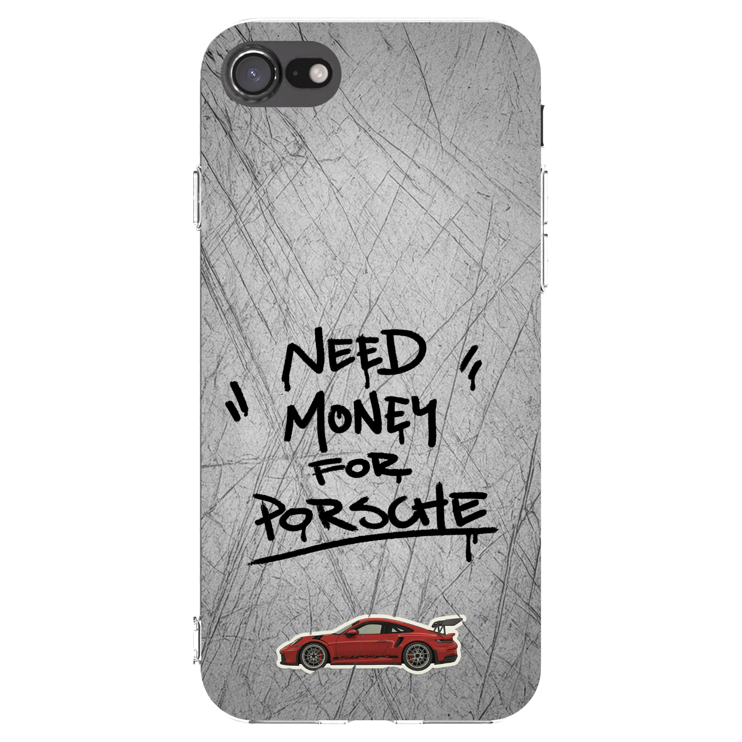 Picasee silikonový průhledný obal pro Apple iPhone SE 2020 - Grey Drift