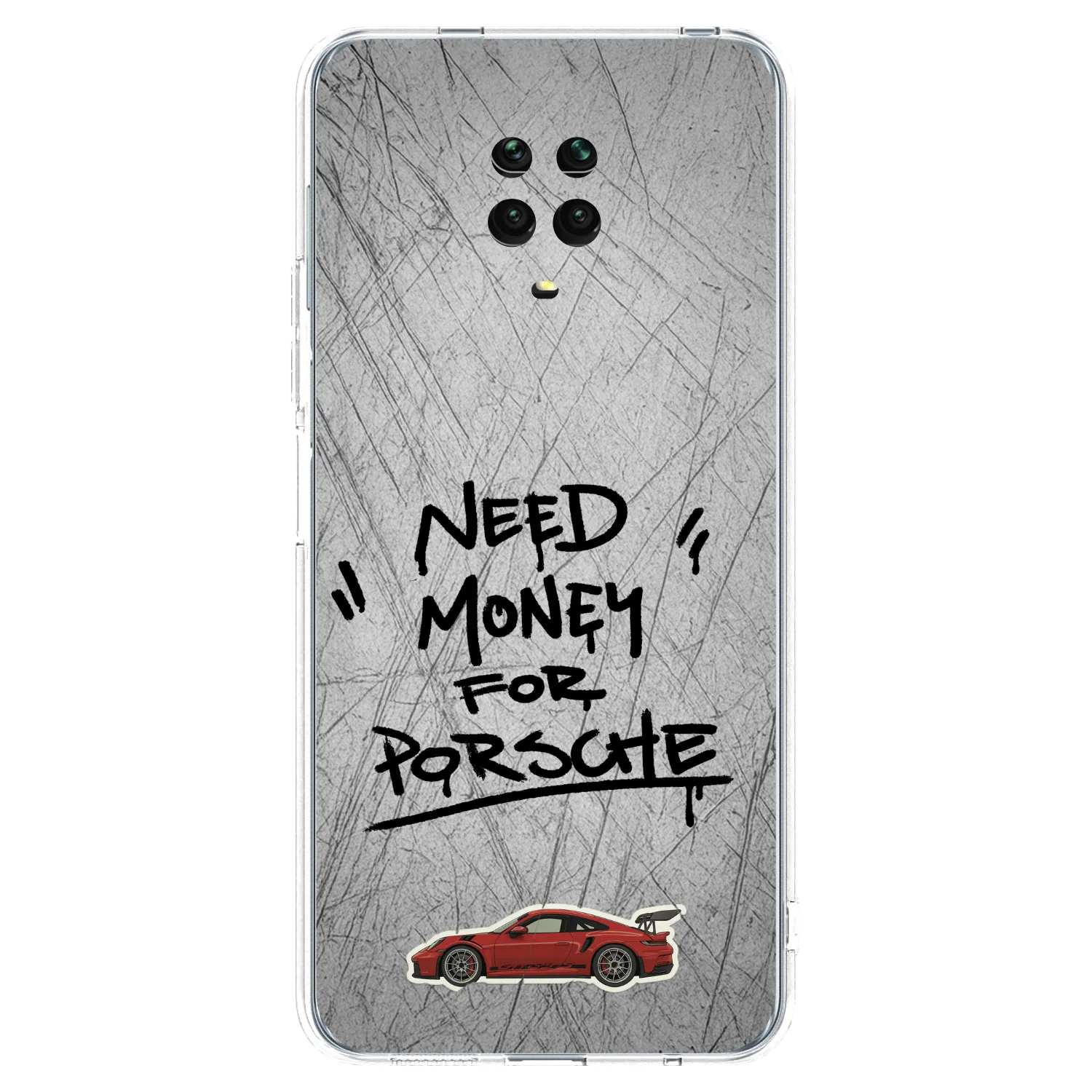 Picasee silikonový průhledný obal pro Xiaomi Redmi Note 9 Pro - Grey Drift