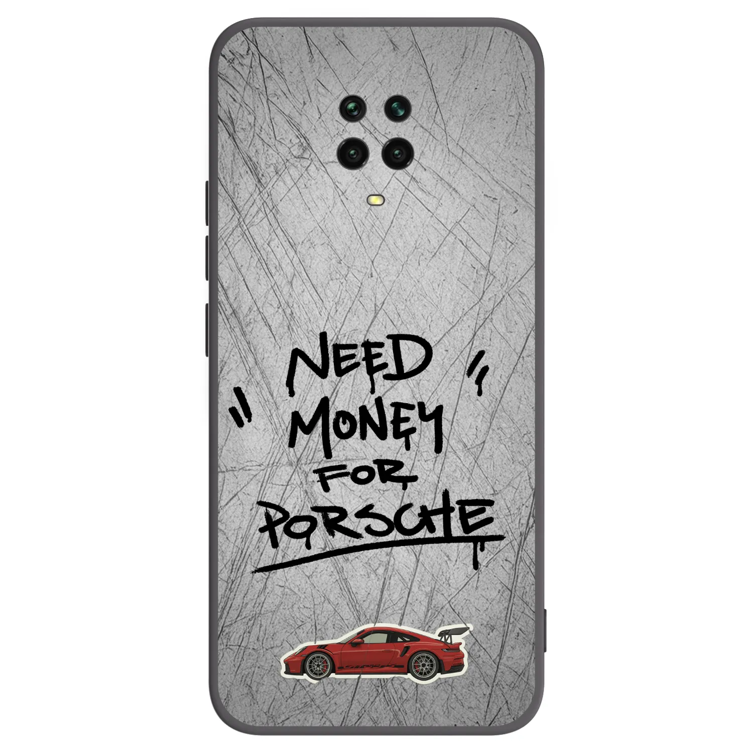 Picasee silikonový černý obal pro Xiaomi Redmi Note 9 Pro - Grey Drift