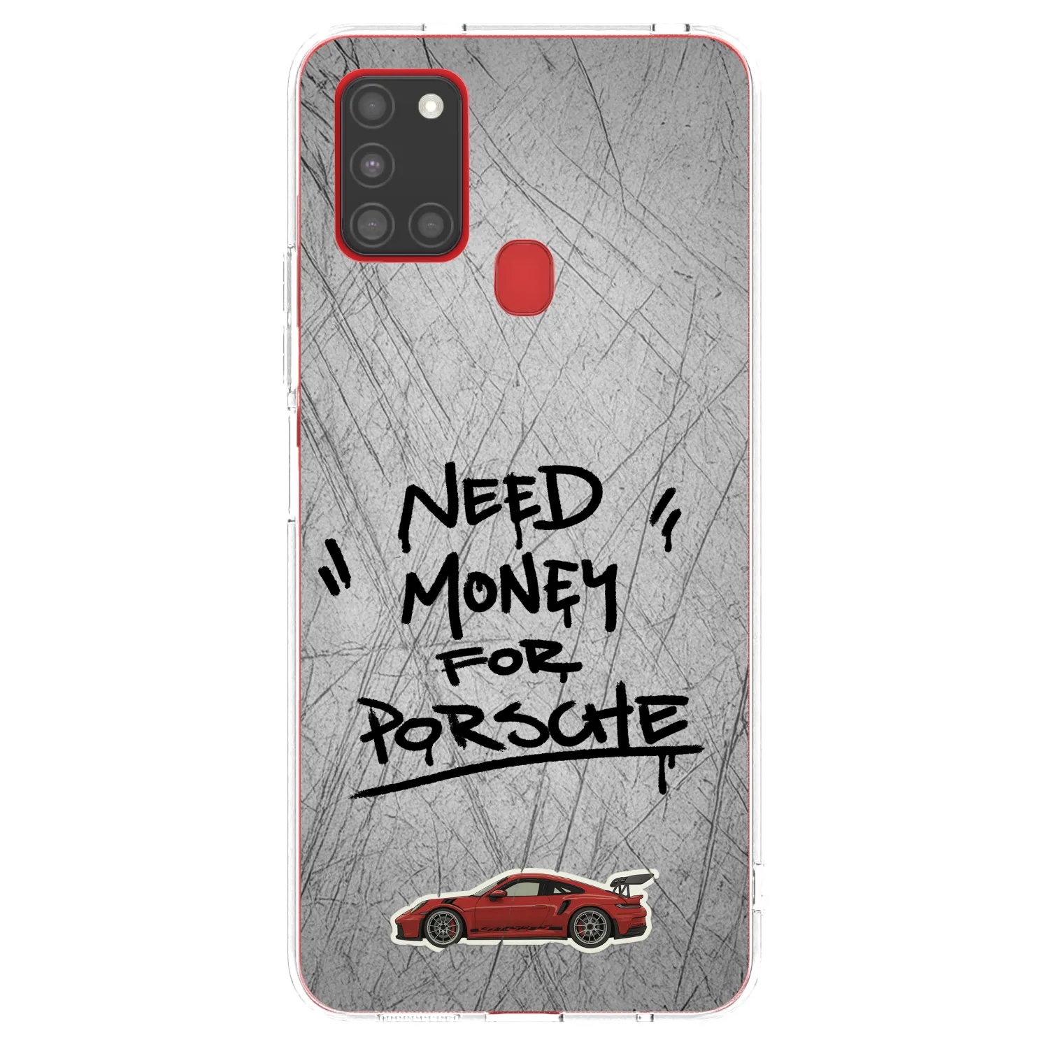 Picasee silikonový průhledný obal pro Samsung Galaxy A21s - Grey Drift