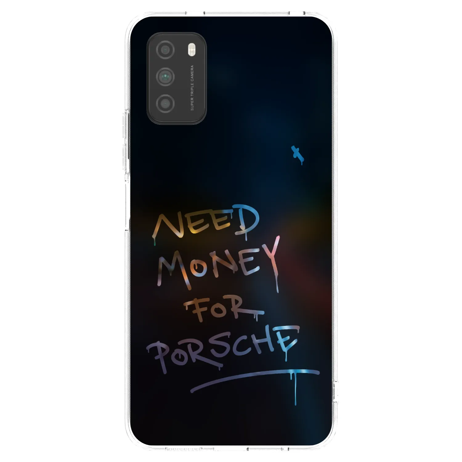 Picasee silikonový průhledný obal pro Xiaomi Poco M3 - Neon Nights
