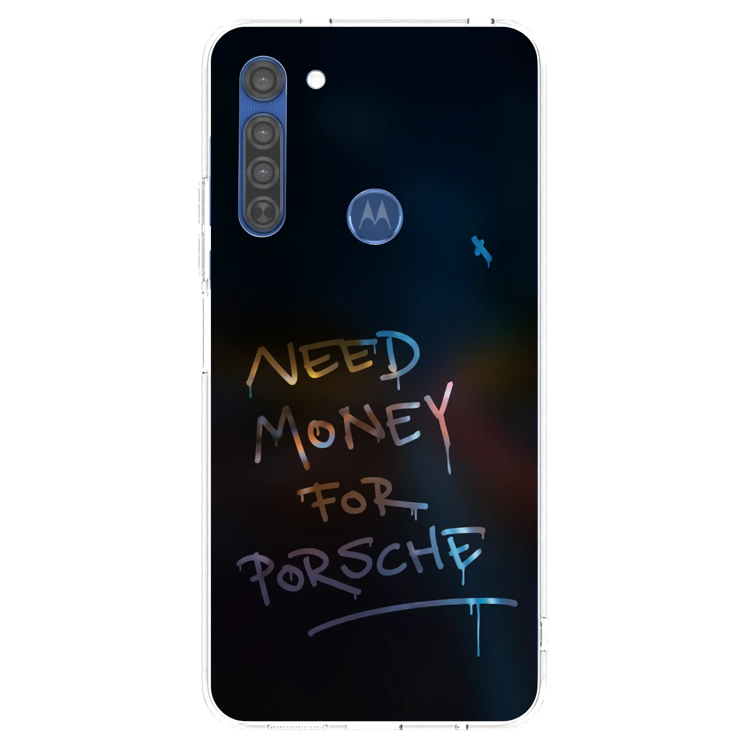 Picasee silikonový průhledný obal pro Motorola Moto G8 - Neon Nights