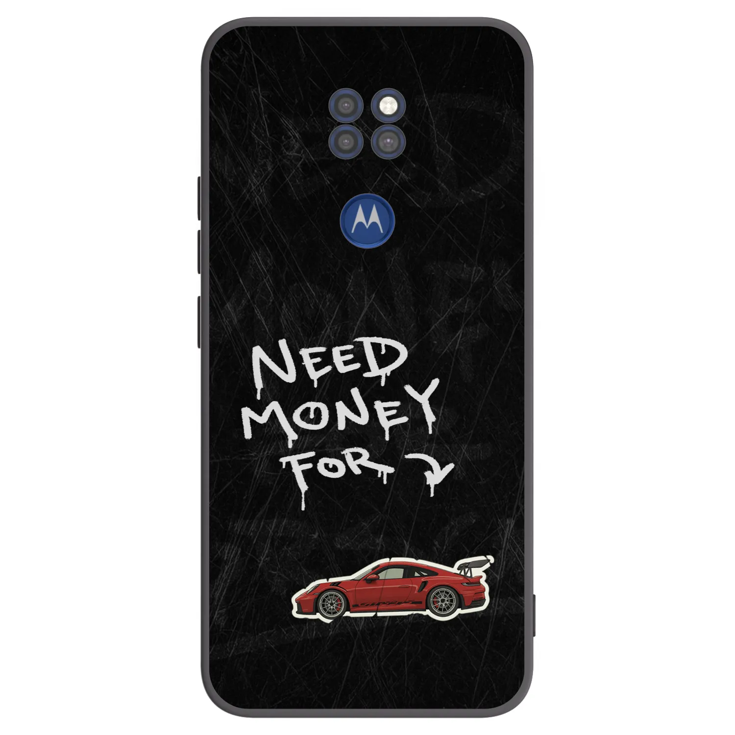 Picasee silikonový černý obal pro Motorola Moto G9 Play - Track Mode