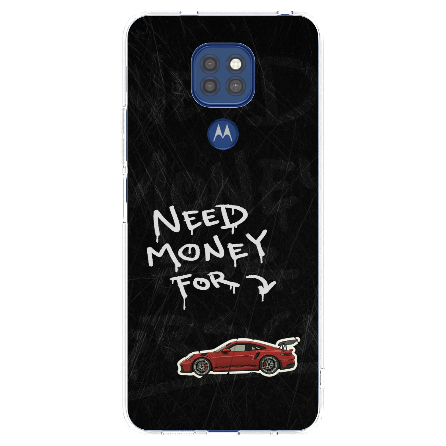 Picasee silikonový průhledný obal pro Motorola Moto G9 Play - Track Mode