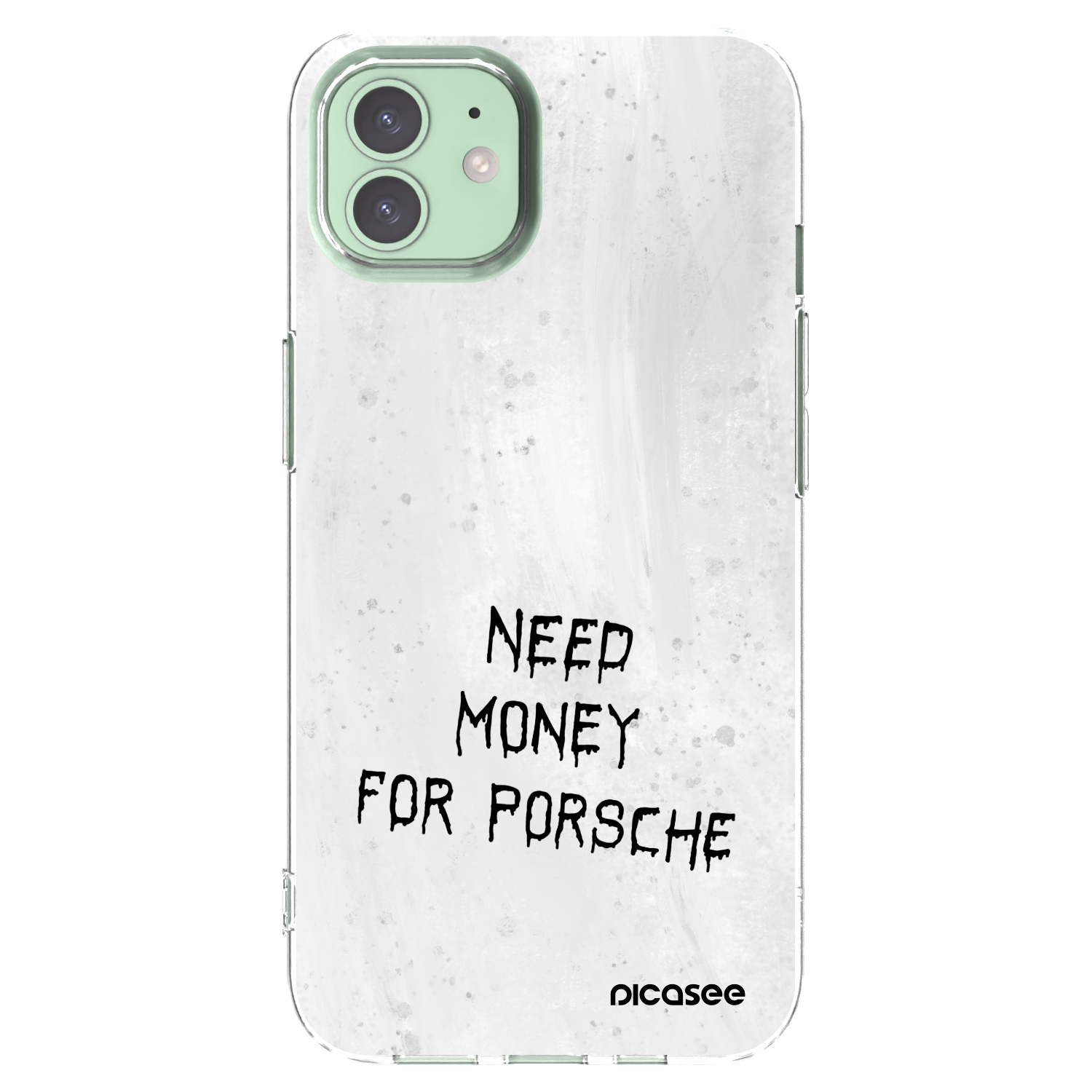 Picasee silikonový průhledný obal pro Apple iPhone 12 - White Fuel