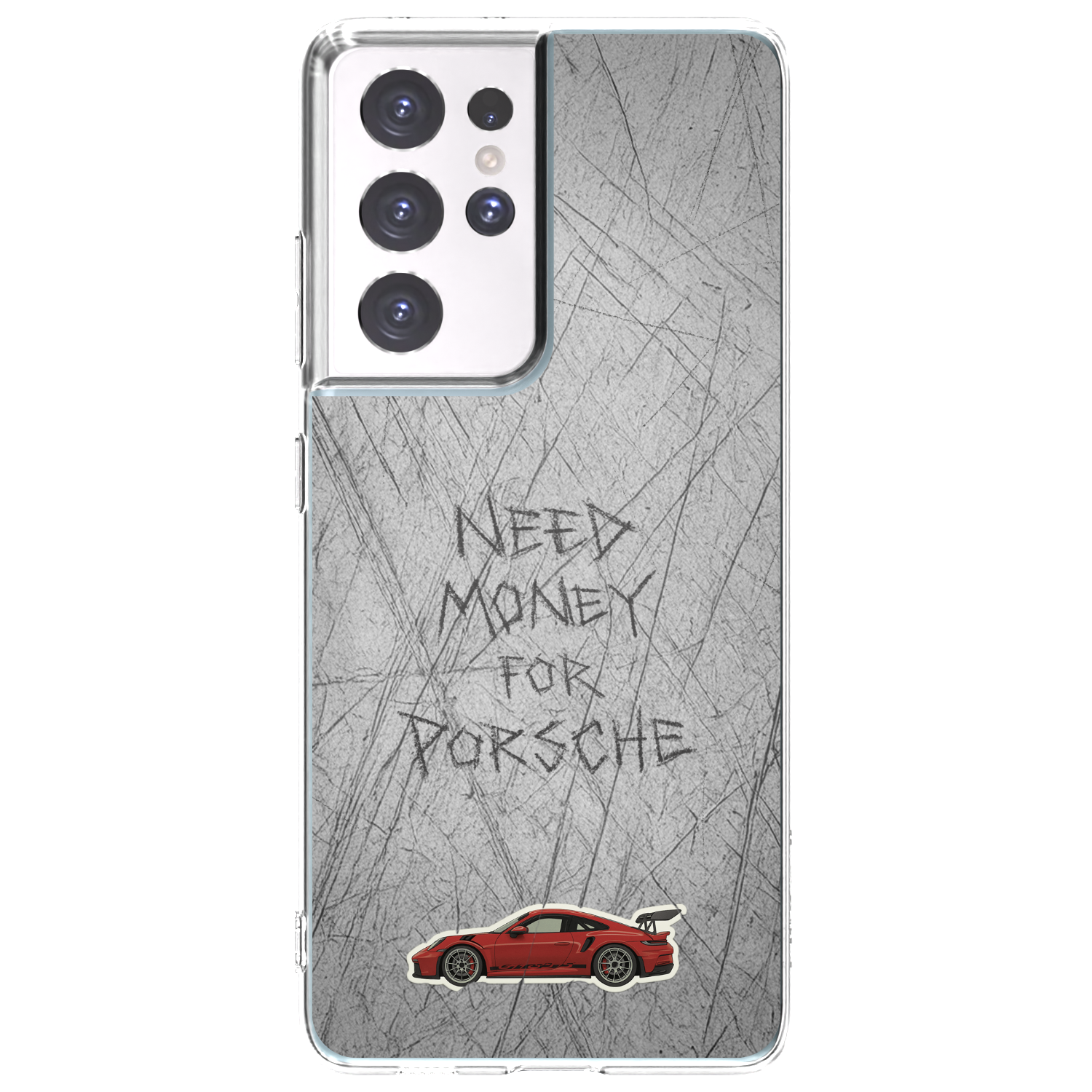 Picasee silikonový průhledný obal pro Samsung Galaxy S21 Ultra 5G G998B - Garage Scratch