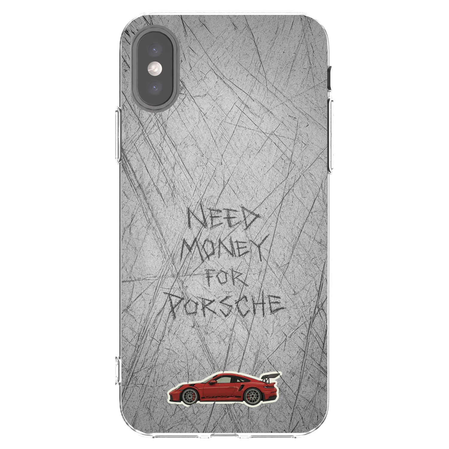 Picasee silikonový průhledný obal pro Apple iPhone X/XS - Garage Scratch