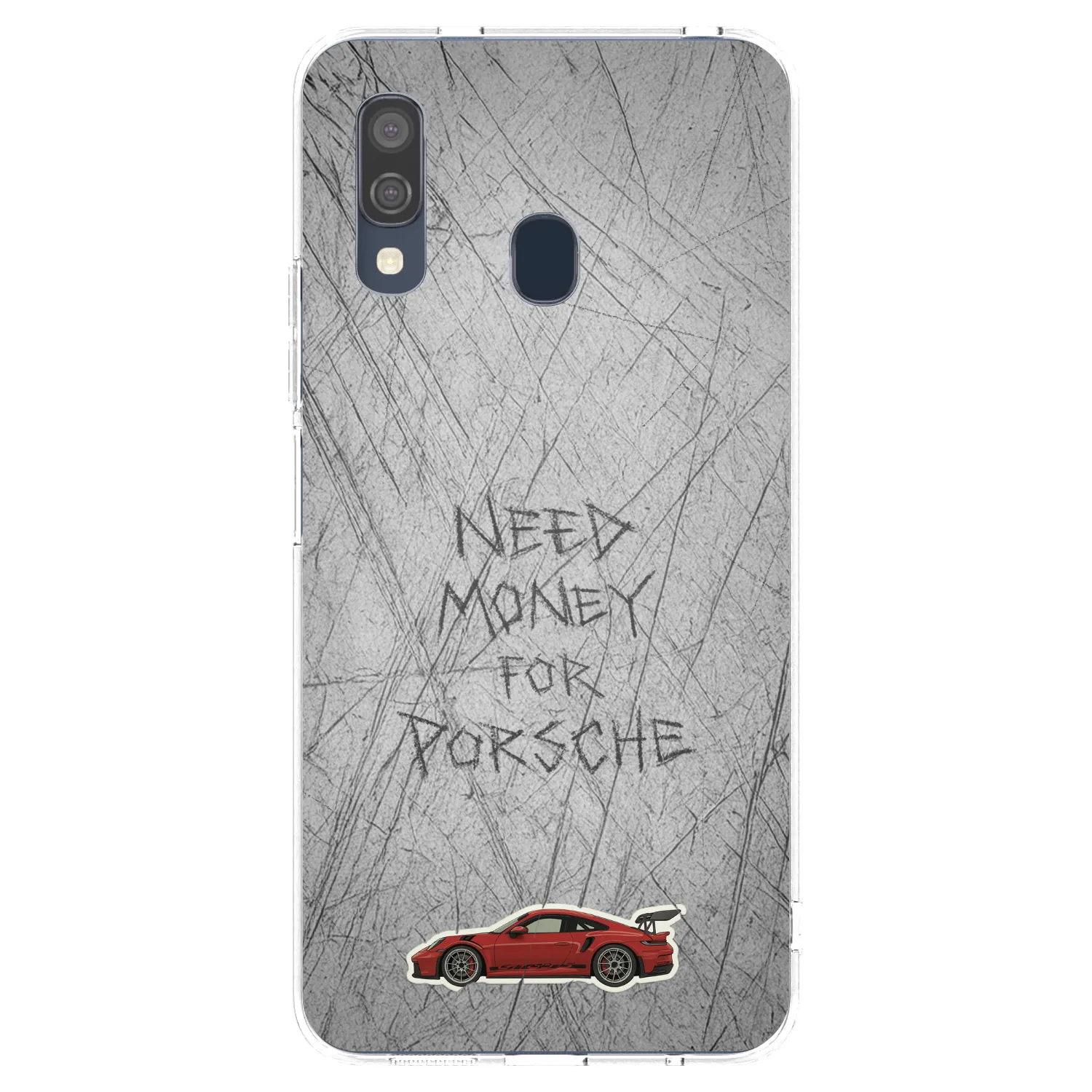Picasee silikonový průhledný obal pro Samsung Galaxy A40 A405F - Garage Scratch