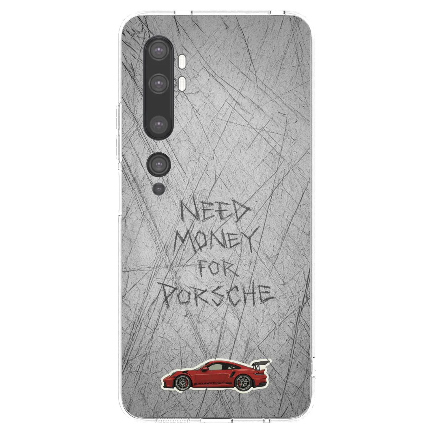 Picasee silikonový průhledný obal pro Xiaomi Mi Note 10 (Pro) - Garage Scratch