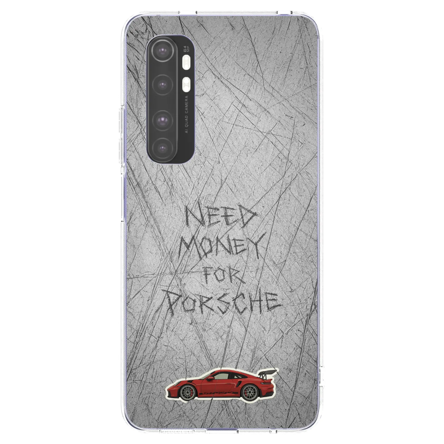 Picasee silikonový průhledný obal pro Xiaomi Mi Note 10 Lite - Garage Scratch