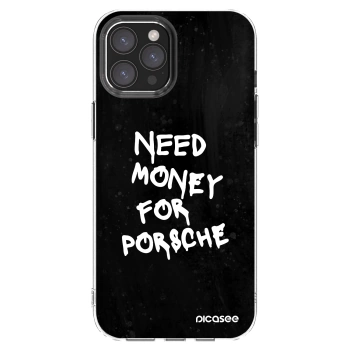 Picasee silikonový průhledný obal pro Apple iPhone 12 Pro Max - Black Dollar