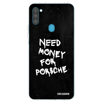 Picasee silikonový průhledný obal pro Samsung Galaxy M11 - Black Dollar