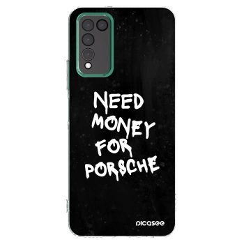 Picasee silikonový průhledný obal pro Honor 10X Lite - Black Dollar