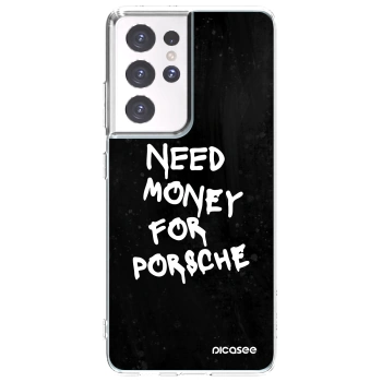 Picasee silikonový průhledný obal pro Samsung Galaxy S21 Ultra 5G G998B - Black Dollar
