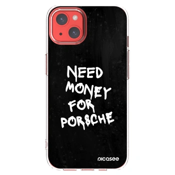 Picasee silikonový průhledný obal pro Apple iPhone 13 - Black Dollar