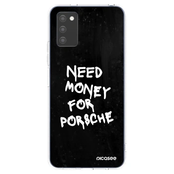 Picasee silikonový průhledný obal pro Samsung Galaxy A02s A025G - Black Dollar