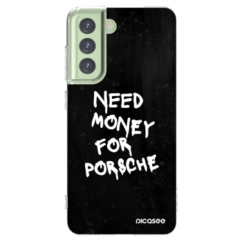 Picasee silikonový průhledný obal pro Samsung Galaxy S21 FE 5G - Black Dollar