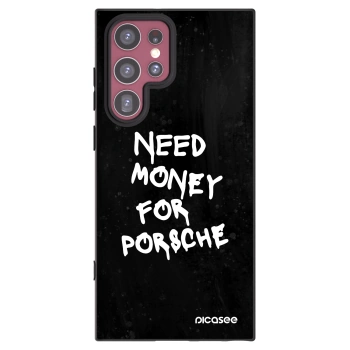 Picasee silikonový černý obal pro Samsung Galaxy S22 Ultra 5G - Black Dollar